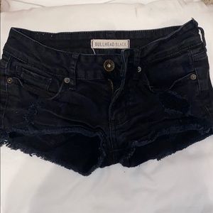 Black Jean Shorts